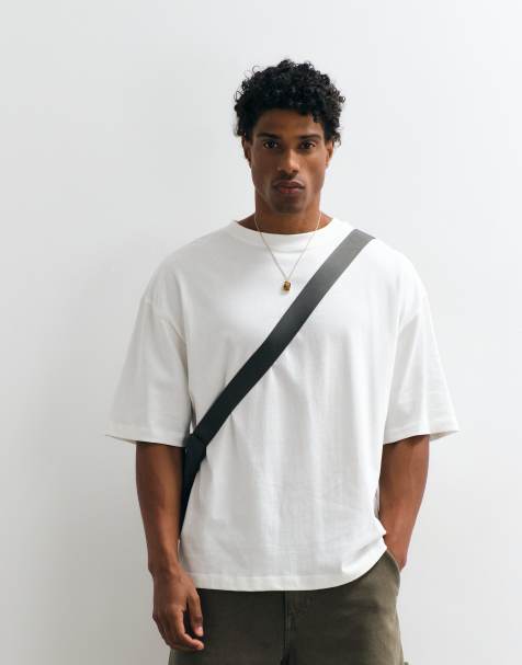 ASOS DESIGN - T-shirt oversize en tissu épais - Beige - view 1