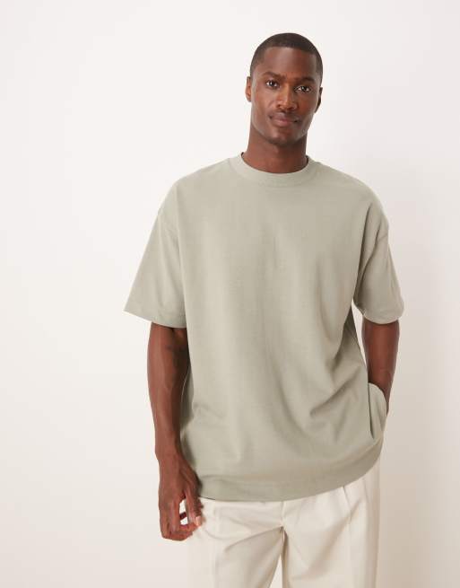 ASOS DESIGN - T-shirt oversize en tissu épais - Vert