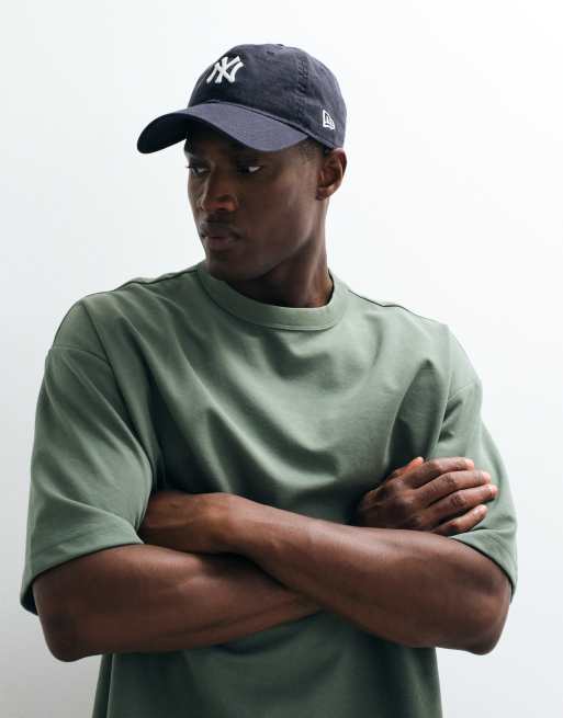 ASOS DESIGN - T-shirt oversize épais en coton mélangé - Kaki , 5 de 5
