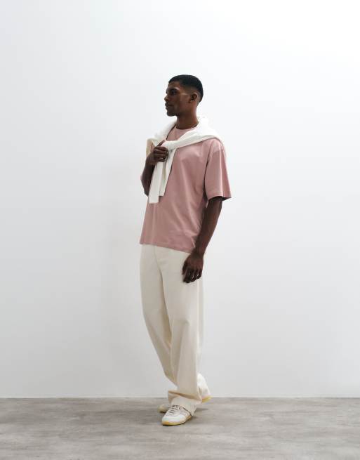 ASOS DESIGN - T-shirt oversize girocollo basic rosa, 2 di 5