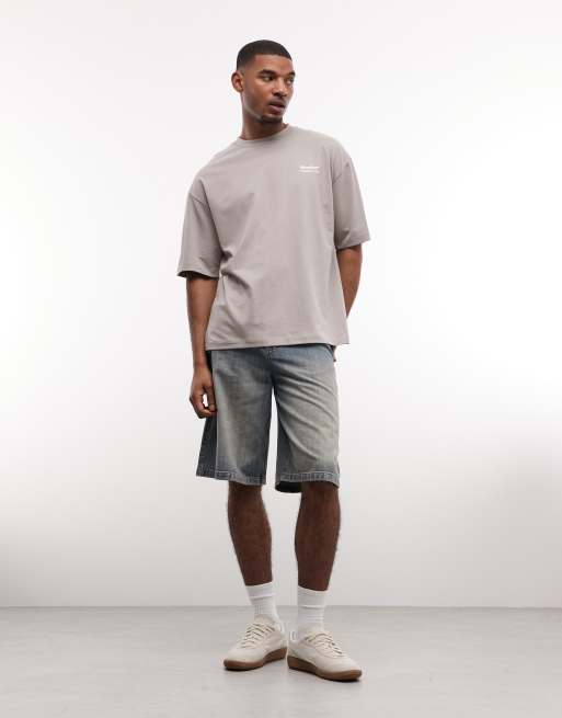 ASOS DESIGN - T-shirt oversize grigia con grafica con scritta, 2 di 5