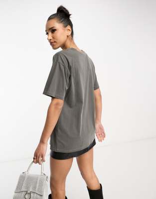 T-shirt oversize grigio antracite slavato con stampa dei Korn su licenza - ASOS DESIGN T-shirt donna  - immagine2