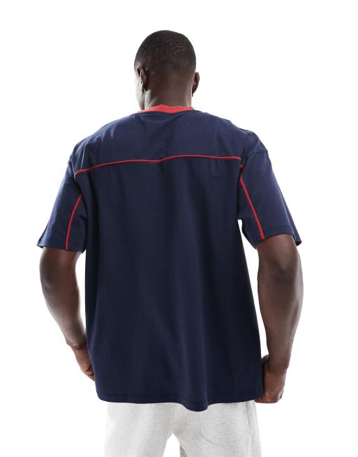 ASOS DESIGN - T-shirt oversize imprimé devant - Bleu marine, 2 de 4
