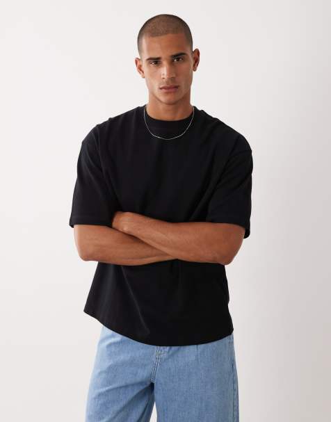 ASOS DESIGN - T-shirt oversize in piqué blu navy - view 1