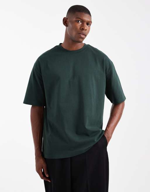 ASOS DESIGN - T-shirt oversize in tessuto pesante color turchese
