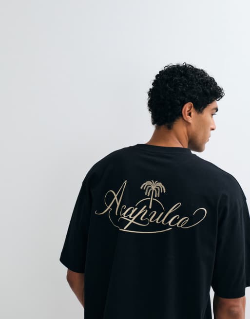 ASOS DESIGN - T-shirt oversize nera con scritta sul retro, 2 di 5
