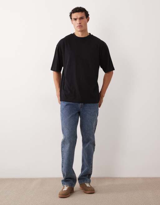 ASOS DESIGN - T-shirt oversize nera con stampa di cocktail sul retro, 2 di 5