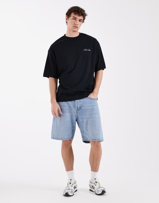 ASOS DESIGN - T-shirt oversize nera con stampa di limoni, 2 di 5
