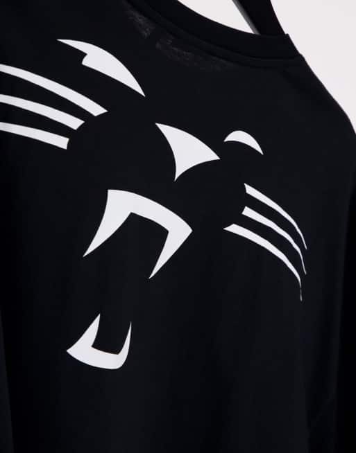 ASOS DESIGN - T-shirt oversize nera con stampa NFL Panthers sul davanti e sul retro, 4 di 4