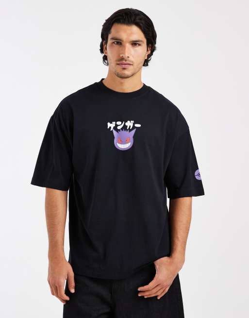 ASOS DESIGN - T-shirt oversize nera con stampa "Pokémon Gengar", 5 di 5