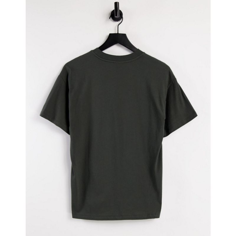 Top T-shirt e Canotte DESIGN - T-shirt oversize nero slavato con stampa disco effetto tagliato