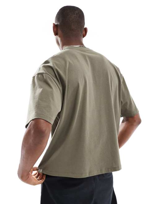 ASOS DESIGN – T-shirt oversize o pudełkowym kroju w kolorze khaki  , 4 z 4