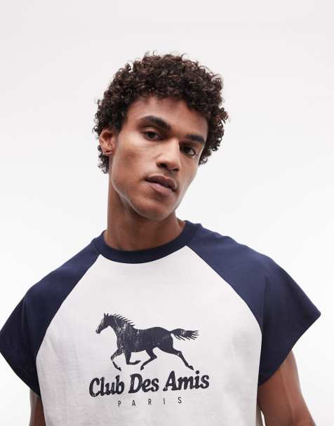 ASOS DESIGN – T-shirt oversize o pudełkowym kroju w kolorze złamanej bieli z grafiką konia - view 1