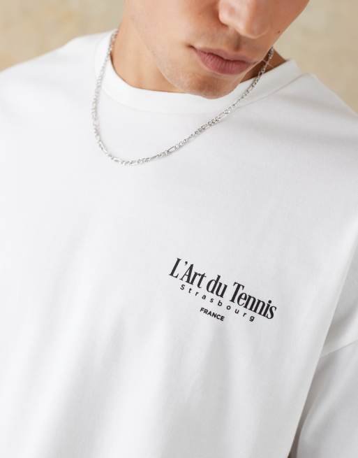 ASOS DESIGN - T-shirt oversize pesante bianca con grafica estiva , 2 di 5