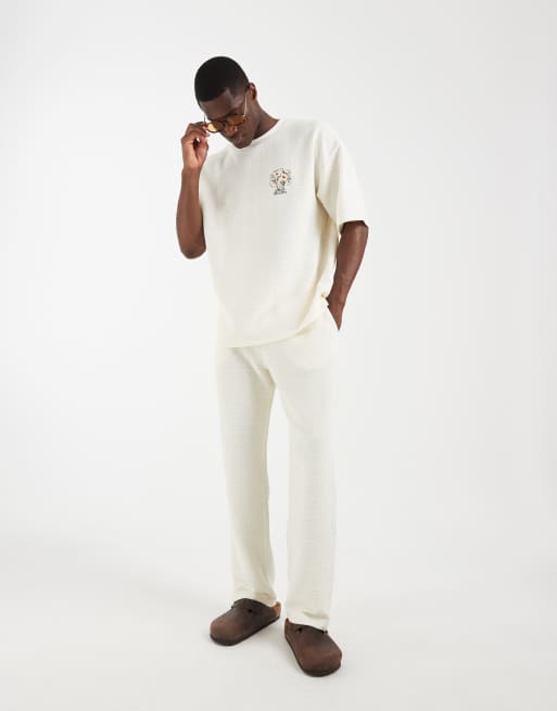 ASOS DESIGN - Coordinato color crema testurizzato, 2 di 3