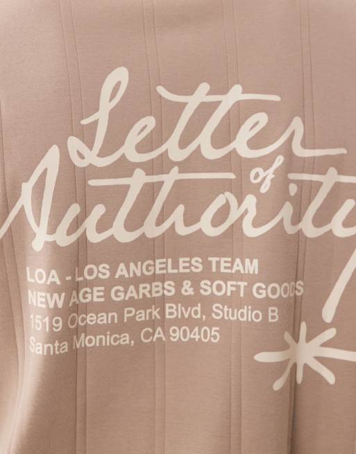 ASOS DESIGN - T-shirt oversize pesante marrone testurizzata con stampa bombata, 2 di 5