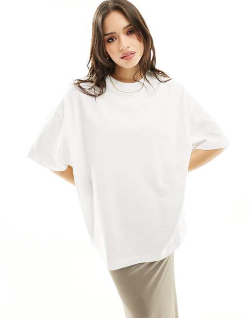 ASOS DESIGN - T-shirt oversize pesante taglio comodo bianca