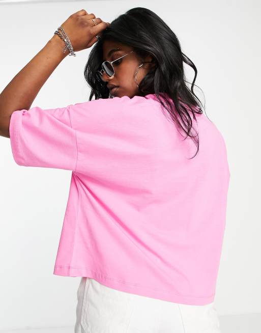 ASOS DESIGN - T-shirt oversize rosa acceso con scritta "Not In The Mood", 2 di 4