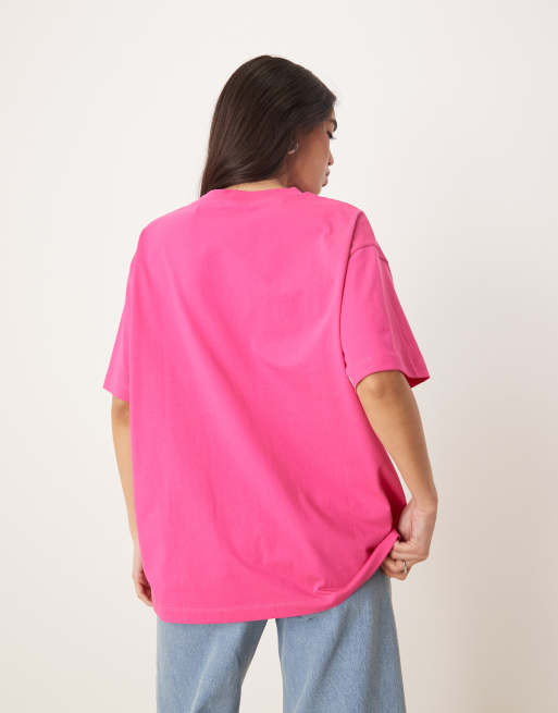 ASOS DESIGN - T-shirt oversize rosa con grafica “Holland” a fiori, 4 di 4