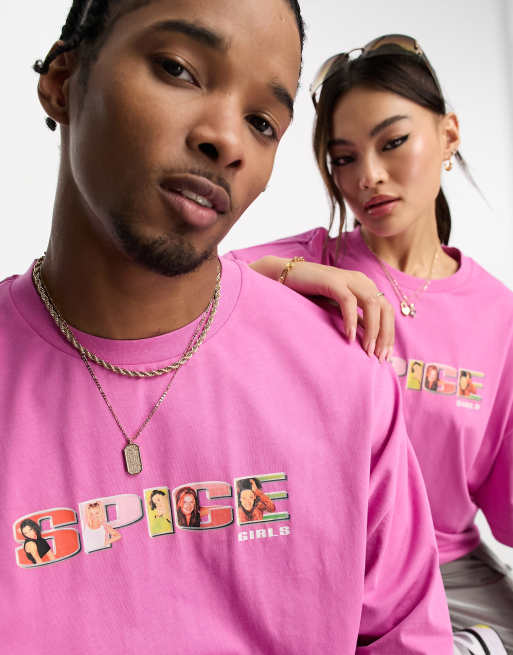 ASOS DESIGN - T-shirt oversize rosa con stampa delle Spice Girls, 4 di 4