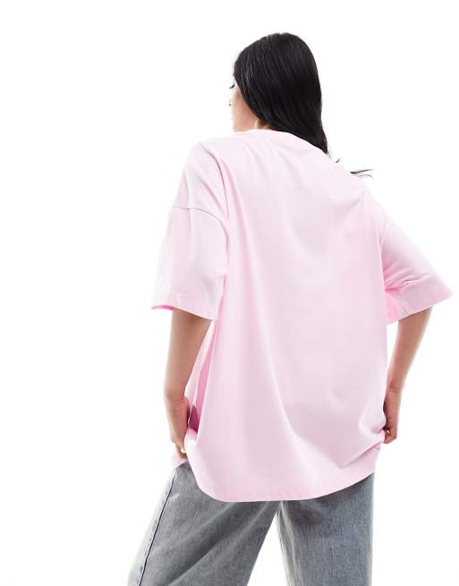 ASOS DESIGN - T-shirt oversize rosa con stampa di Monna Lisa su licenza, 4 di 4