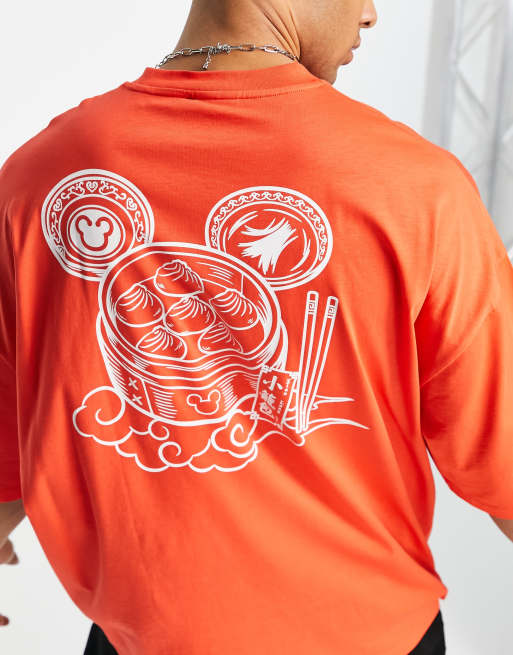 ASOS DESIGN - T-shirt oversize rossa con stampa Disney di Topolino, 3 di 4