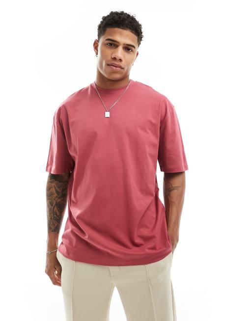 ASOS DESIGN - T-shirt oversize rossa con stampa stile souvenir sul retro, 2 di 4