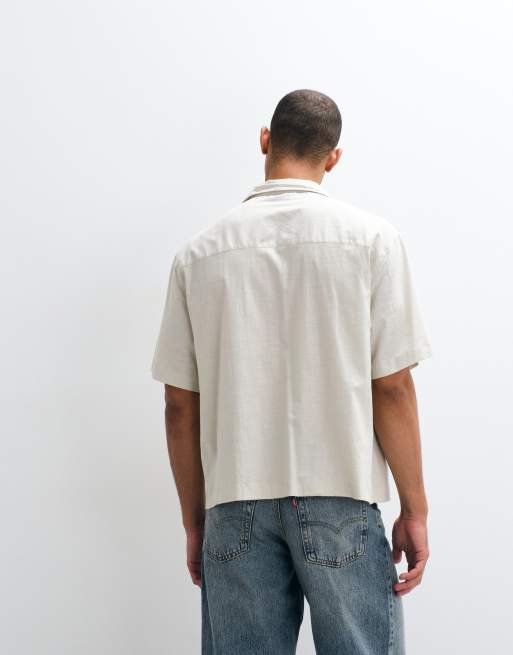 ASOS DESIGN - T-shirt oversize squadrata bianca con stampa estiva, 5 di 5