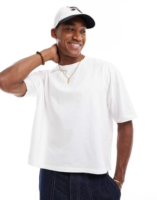 ASOS DESIGN - T-shirt oversize squadrata bianca con stampa sul retro, 2 di 4