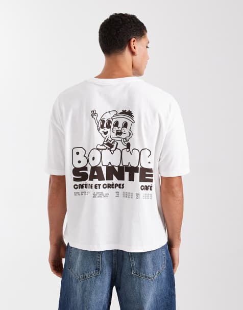 ASOS DESIGN - T-shirt oversize squadrata bianca con stampa sul retro - view 1