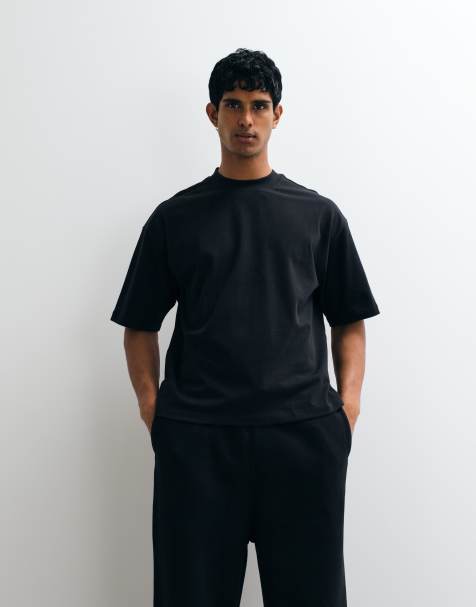 ASOS DESIGN - T-shirt oversize squadrata molto pesante nera - view 1