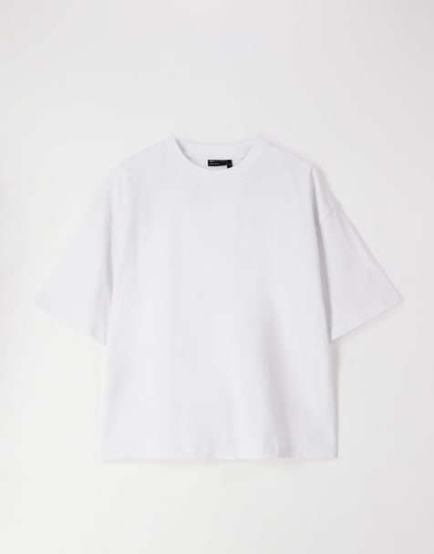 ASOS DESIGN - T-shirt oversize squadrata pesante bianca - view 1