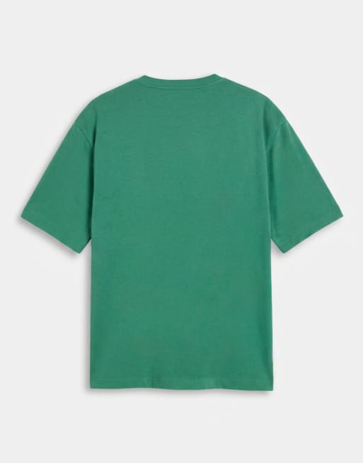 ASOS DESIGN - T-shirt oversize squadrata pesante verde, 7 di 7