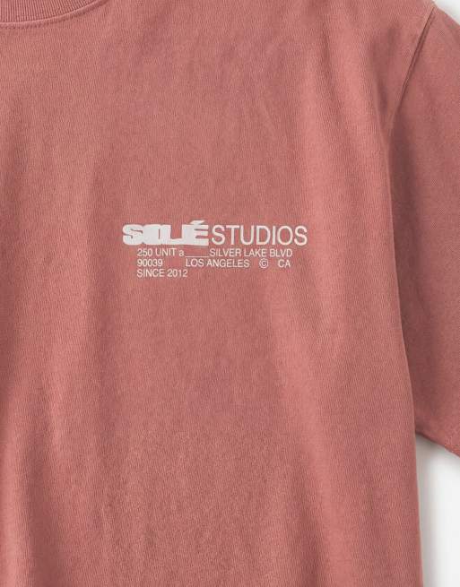 ASOS DESIGN - T-shirt oversize squadrata rosa slavato con scritta, 9 di 10