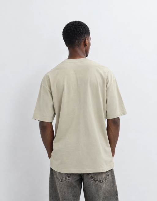 ASOS DESIGN t-shirt oversize super pesante color pietra, 6 di 10