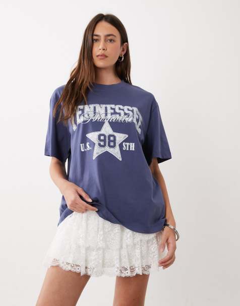 ASOS DESIGN T-shirt oversize Tennessee con stampa grafica blu - view 1