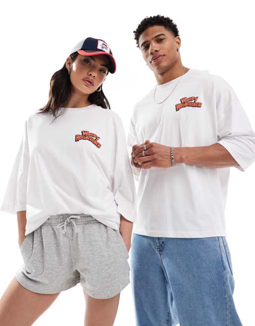 ASOS DESIGN - T-shirt oversize unisex bianca con stampa di Picchiarello, 2 di 4