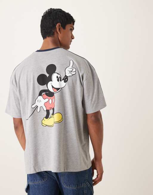 ASOS DESIGN - T-shirt oversize unisex grigia con stampa Disney di Topolino, 3 di 4