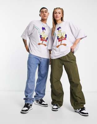 T-shirt oversize unisex viola con stampa Looney Tunes a tema Ringraziamento - ASOS DESIGN T-shirt donna  - immagine2