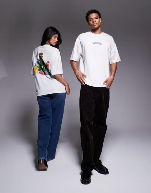 ASOS DESIGN - T-shirt oversize unisexe à imprimé Pokémon - Beige, 3 de 4