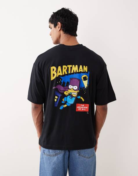 ASOS DESIGN - T-shirt oversize unisexe à imprimé SIMPSONS - Noir - view 1