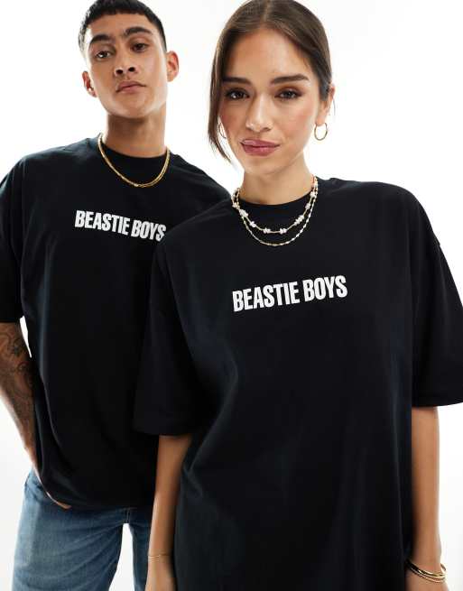 ASOS DESIGN - T-shirt oversize unisexe à imprimés Beastie Boys sous licence - Noir, 3 de 4