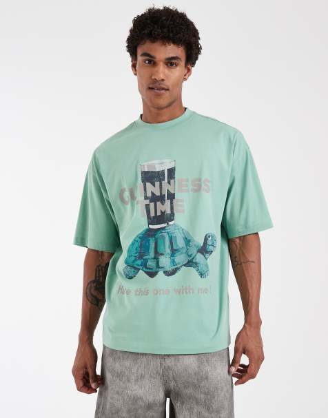 ASOS DESIGN - T-shirt oversize verde con stampa Guinness - view 1