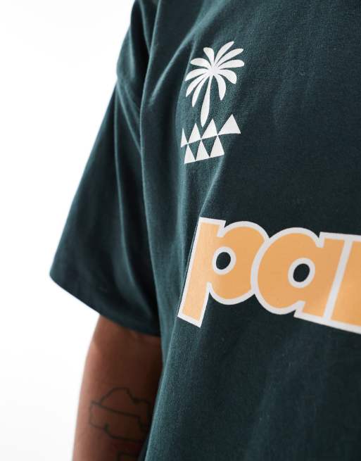 ASOS DESIGN - T-shirt oversize verde con stampa "Paraiso" sul davanti, 4 di 4