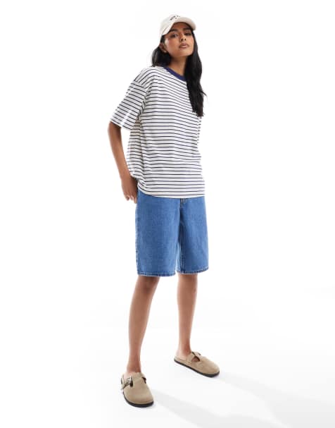ASOS DESIGN – T-shirt oversize w paski - view 1