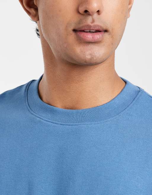 ASOS DESIGN - T-shirt pesante oversize squadrata blu con spalle scivolate , 3 di 5