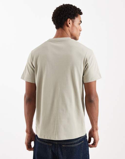ASOS DESIGN - T-shirt pesante vestibilità classica kaki, 3 di 5