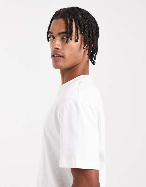 ASOS DESIGN - T-shirt pesante vestibilità comoda bianca , 4 di 5