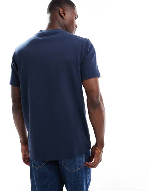 ASOS DESIGN - T-shirt premium girocollo pesante da 300 gsm blu navy, 6 di 6