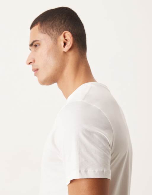 ASOS DESIGN - T-shirt premium regular fit in cotone Supima® bianco, 4 di 5